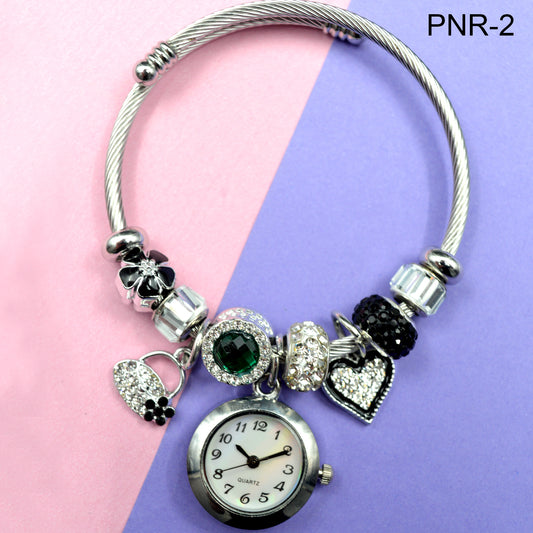 Pnr Reloj Pulsera Tipo Pandora Plata