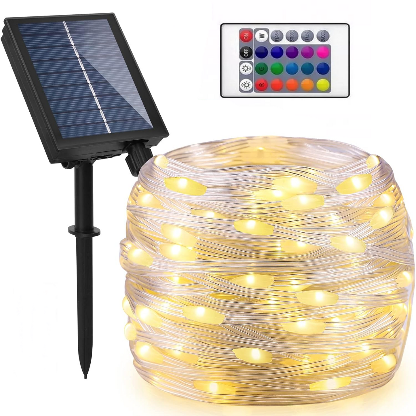 Alambre De Luz Led Con Panel Solar 50mts